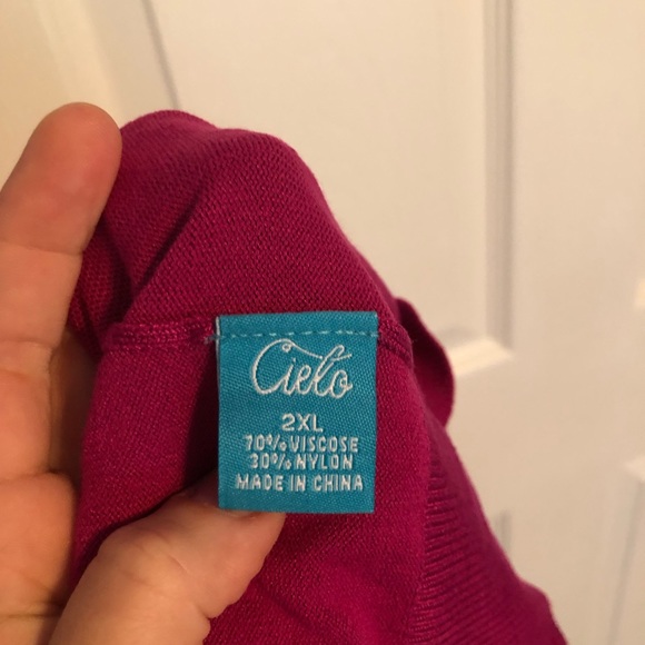 Women’s 2XL magenta/fuchsia cardigan - Picture 3 of 5